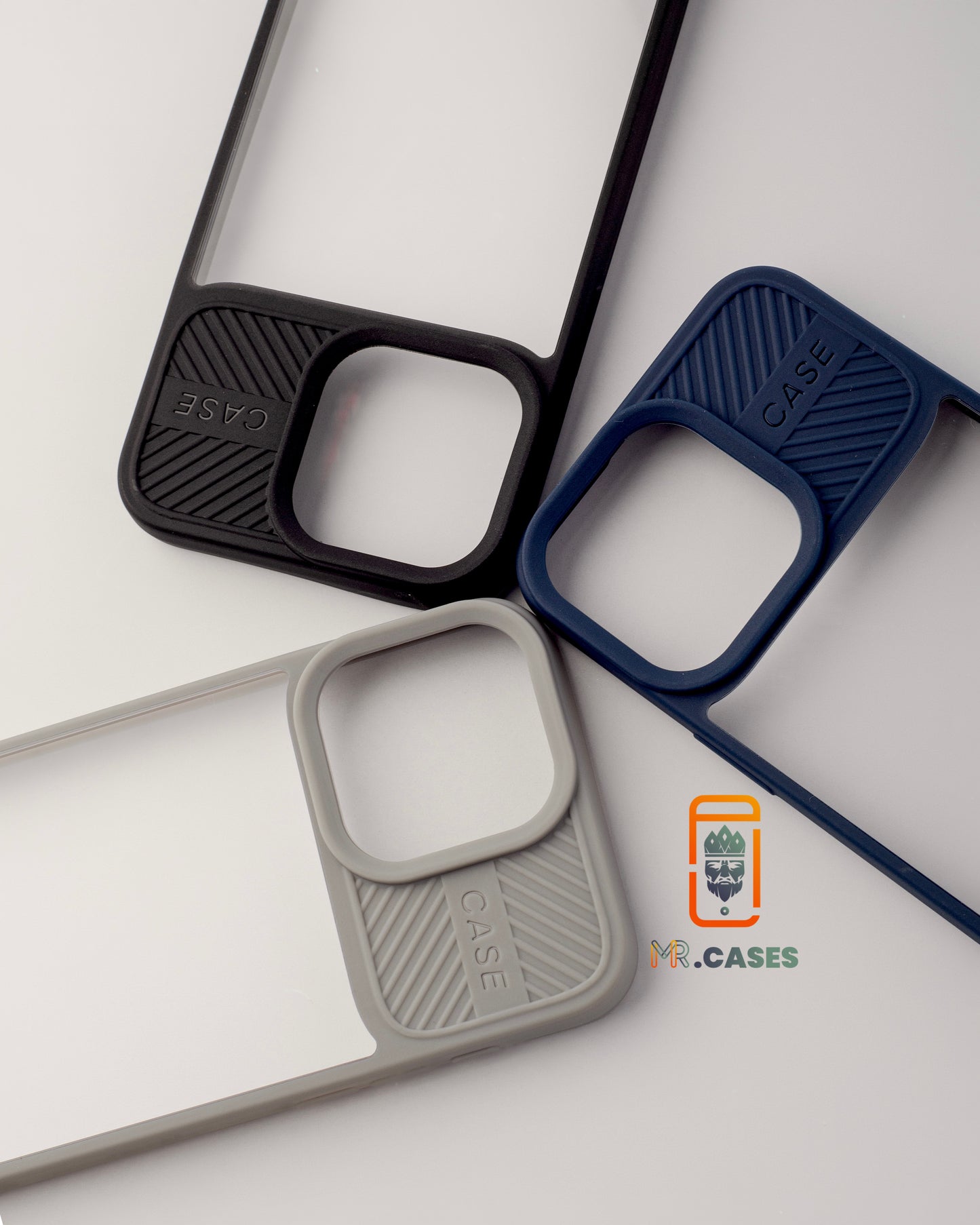 Transparent case with color frame