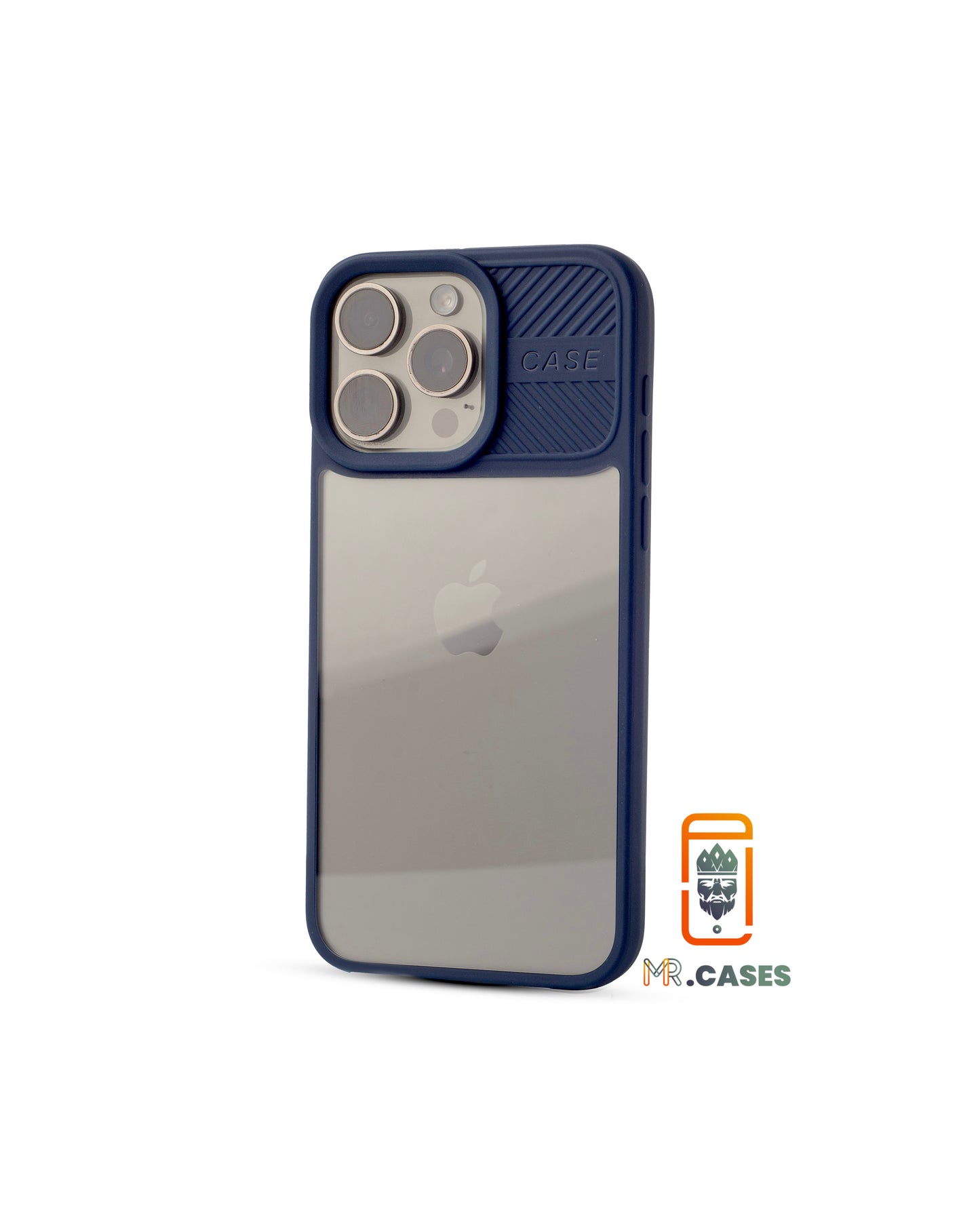 Transparent case with color frame
