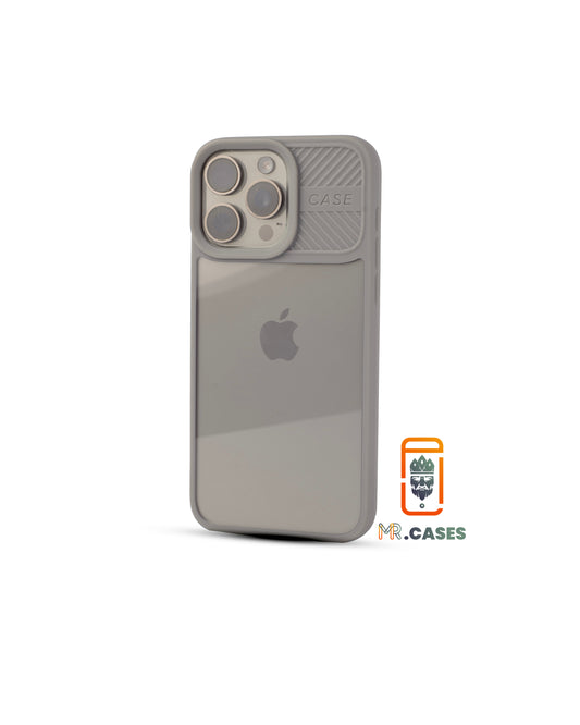 Transparent case with color frame