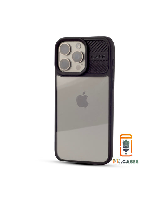 Transparent case with color frame