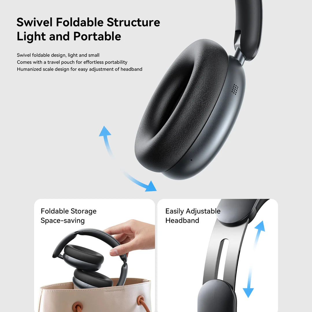 Joyroom-JH1 Hybrid ANC Wireless Headphones-Black